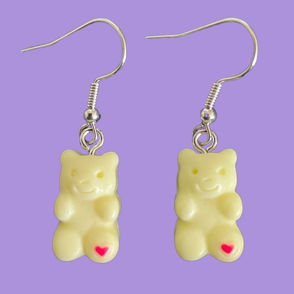 Yellow Bear Earrings - Picture 1 of 4